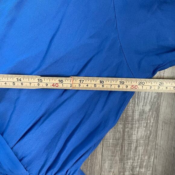 Maeve Anthropologie Blue V-Neck Utility Dress, Size L - Picture 13 of 16